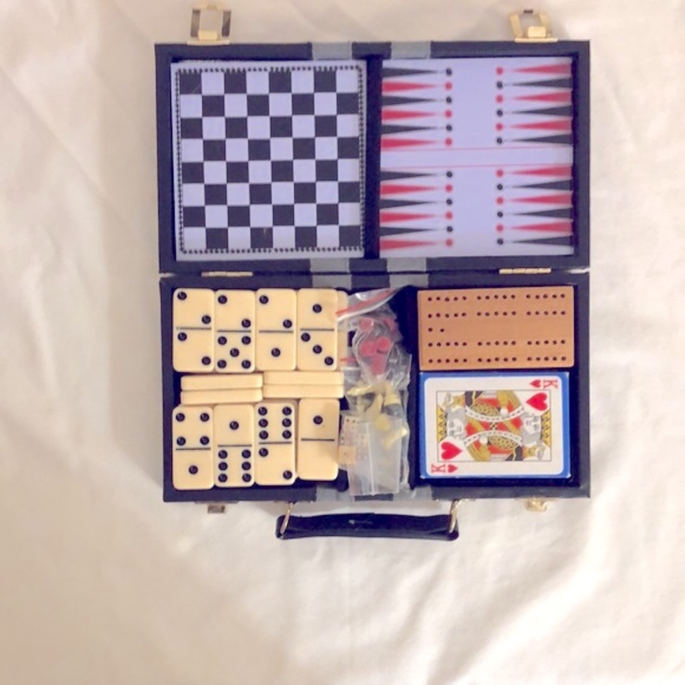 6-in-1 Travel Game Set with Deluxe Sturdy Case